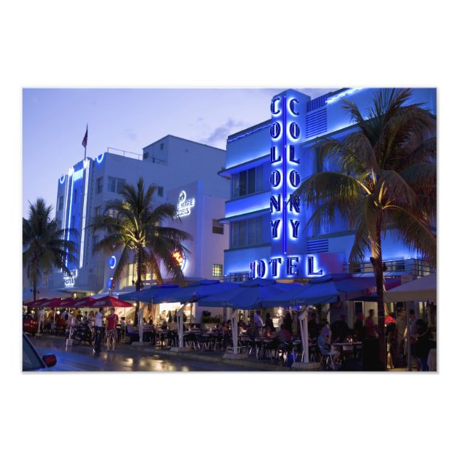 Ocean Drive, South Beach, Miami Beach, 2 Fotodruck (Vorne)