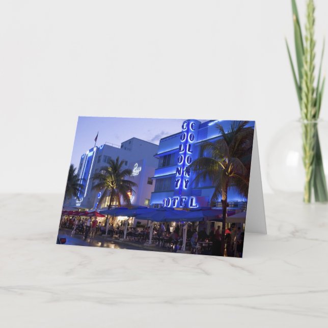 Ocean Drive, South Beach, Miami Beach, 2 Karte (Vorderseite)