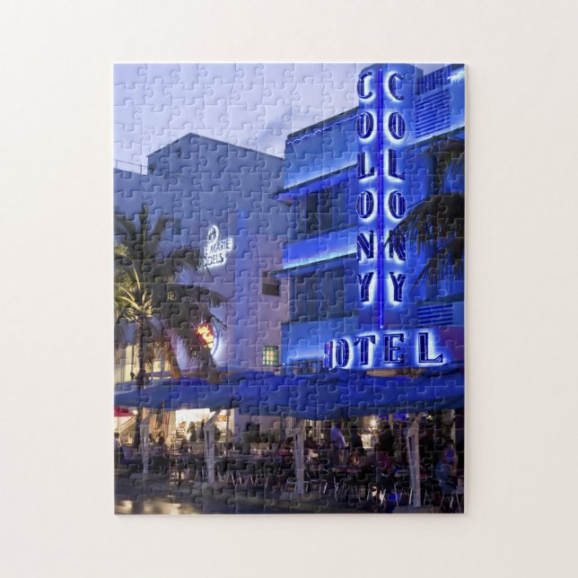 Ocean Drive, South Beach, Miami Beach 2 Puzzle (Vertikal)