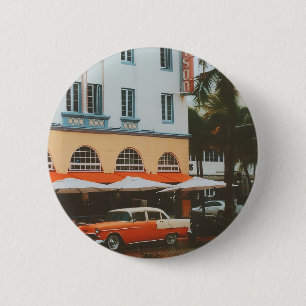 Ocean Drive, South Beach, Miami Button