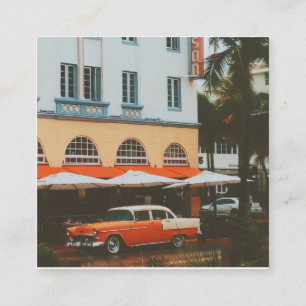 Ocean Drive, South Beach, Miami Quadratische Visitenkarte