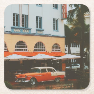 Ocean Drive, South Beach, Miami Rechteckiger Pappuntersetzer