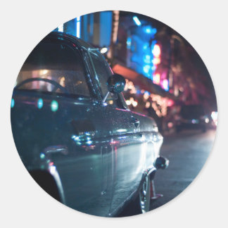Ocean Drive vintage Runder Aufkleber