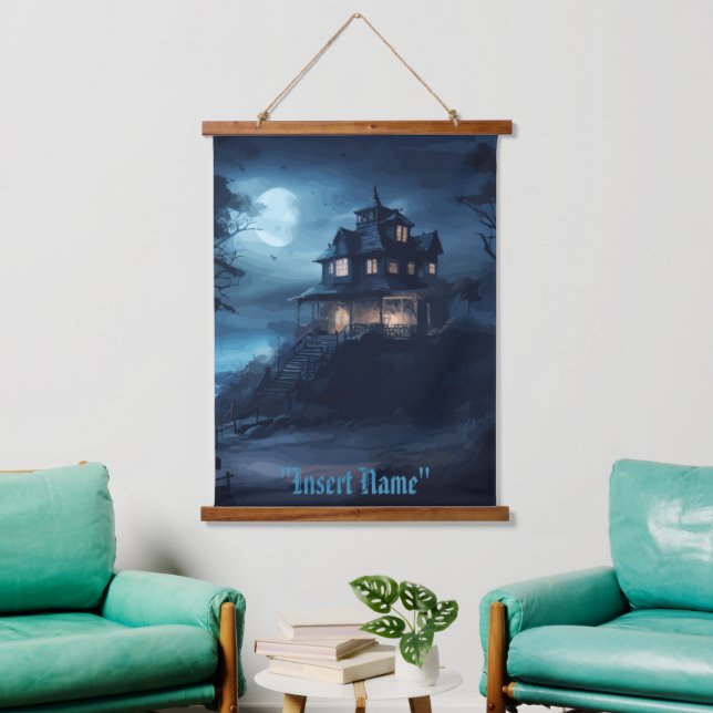 Ocean Edge Manor Wandteppich Mit Holzrahmen (Wohnzimmer)