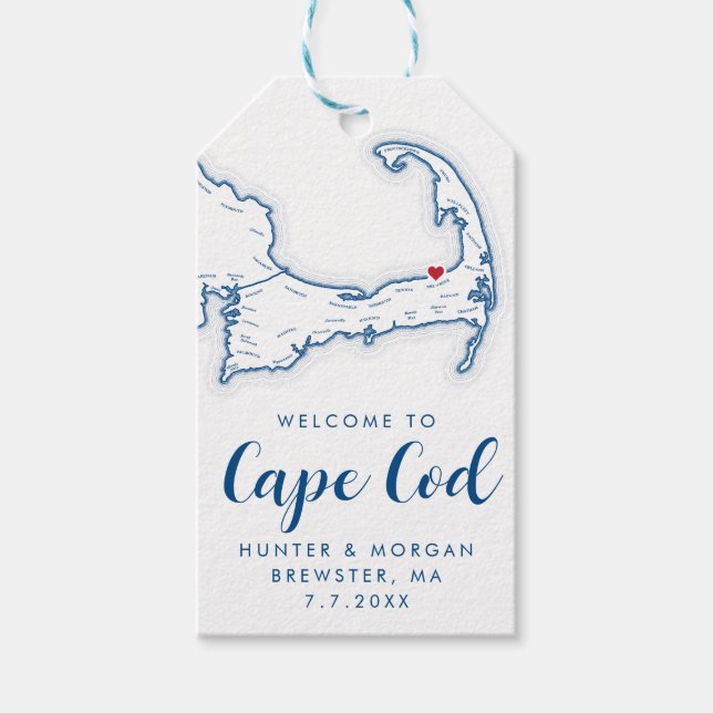 Ocean Edge Resort Brewster MA Wedding Willkommen Geschenkanhänger (Vorderseite)