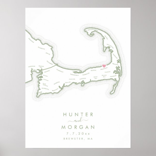 Ocean Edge Resort Hochzeit Weise Gästebuch Poster (Vorne)