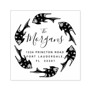 Ocean Elegance Briefmarke der Rücksendeadresse Gummistempel