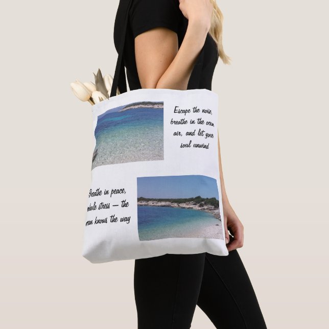 Ocean Escape - Motivierend Beach Tote Bag (Von Nahem)