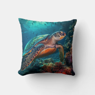 Ocean Explorer: Sea Turtle Underwater Adventure Kissen