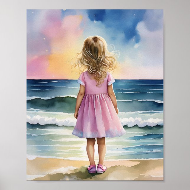 Ocean Eyes Beach Girl Poster (Vorne)