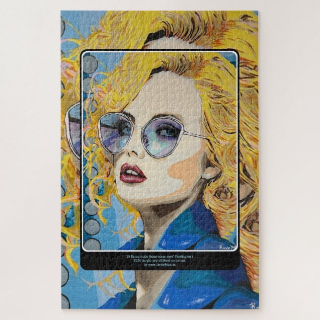 "Ocean Eyes" Gemälde auf einem Puzzle (Vertikal)