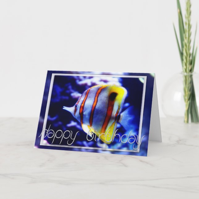 Ocean Fish Happy Birthday Grußkarte Karte (Vorderseite)