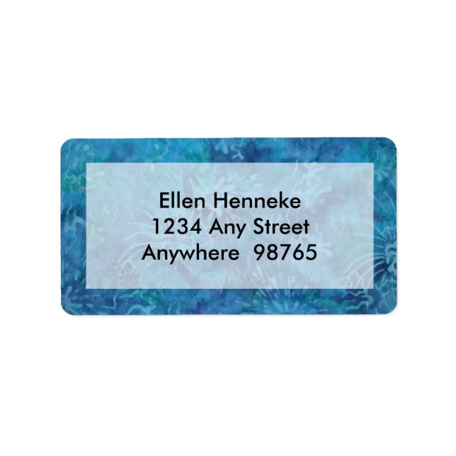 Ocean Floor Batik Adressaufkleber (Vorne)