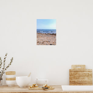 Ocean Foto Sandy Rocky Küste Natur Poster