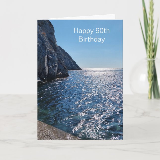 Ocean Fotografy Personalisiert 90. Geburtstag Karte (Vorderseite)