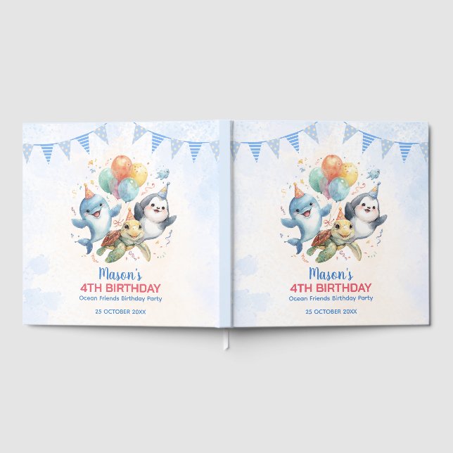 Ocean Friends Birthday Gästebuch (Voll)