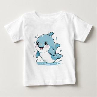 Ocean Friends Collection Cute Sea Creatures Pastel Baby T-shirt