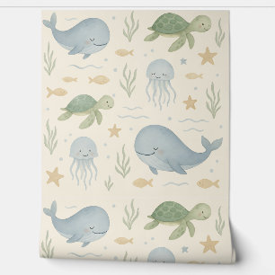 "Ocean Friends Kinderzimmer Wallpaper" - Wale, Tapete