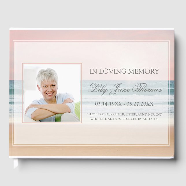 Ocean Funeral Guest Book | In Love Memory Gästebuch (Vorderseite)