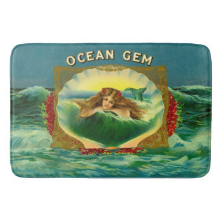 Ocean Gem mermaid Zigarrenlabel Badematte