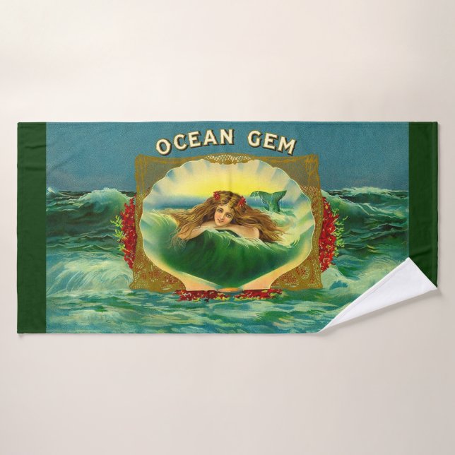 Ocean Gem mermaid Zigarrenlabel Badhandtuch Set (Badehandtuch)