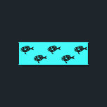 Ocean Glow_Black-on-Aqua Group of Groupers Leinwanddruck<br><div class="desc">Wenn Sie kreativ sind, können Sie die Größe und Position der Zackenbarsche, die Anzahl der Zackenbarren oder die Hintergrundfarbe ändern. Klicken Sie einfach auf "Anpassen" und lass den Spaß beginnen! Mit den oben stehenden Optionen des Designwerkzeugs können Sie ganz einfach eine ideale "Größe" für Ihre Leinwand auswählen und dann Ihre...</div>