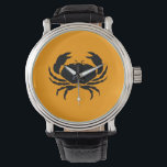 Ocean Glow_Black on Orange Crab Armbanduhr<br><div class="desc">Lassen Sie Ihre Krustentiere mit unserem Ocean Glow,  maritimen Icons,  Black-on-Orange Crab Armbanduhr aus. Für weitere Designoptionen,  wie zum Beispiel die Größe,  Position,  Farbe und sogar die Anzahl der Krebse,  zusammen mit der Hintergrundfarbe,  klicken Sie einfach auf "Anpassen" und ließ den Spaß zu beginnen!</div>