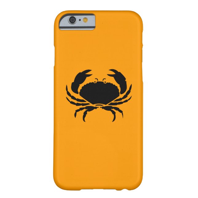 Ocean Glow_Black-on-Orange Crab Case-Mate iPhone Hülle (Rückseite)