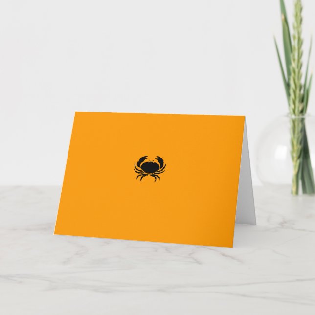 Ocean Glow_Black-on-Orange Crab Karte (Vorderseite)
