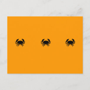 Ocean Glow_Black-on-Orange Crab Postkarte