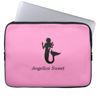 Ocean Glow_Black-on-Pink Mermaid_personalisiert