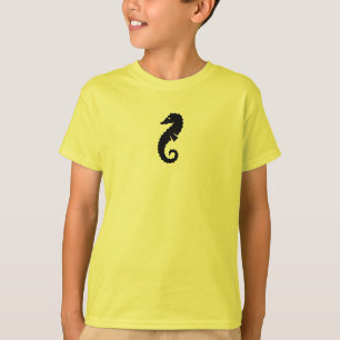 Ocean Glow_Black on Yellow Seepferd T-Shirt