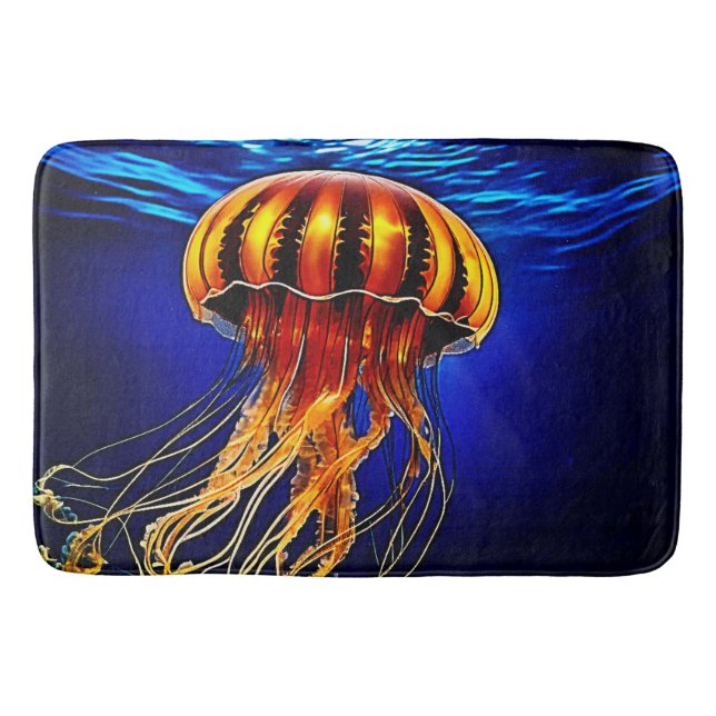 Ocean Glow Jelly Design Badematte (Vorderseite)