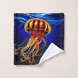 Ocean Glow Jelly Design Badhandtuch Set