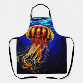 Ocean Glow Jelly Design Schürze