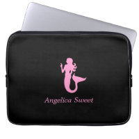 Ocean Glow_Pink-on-Black Mermaid_personalisiert