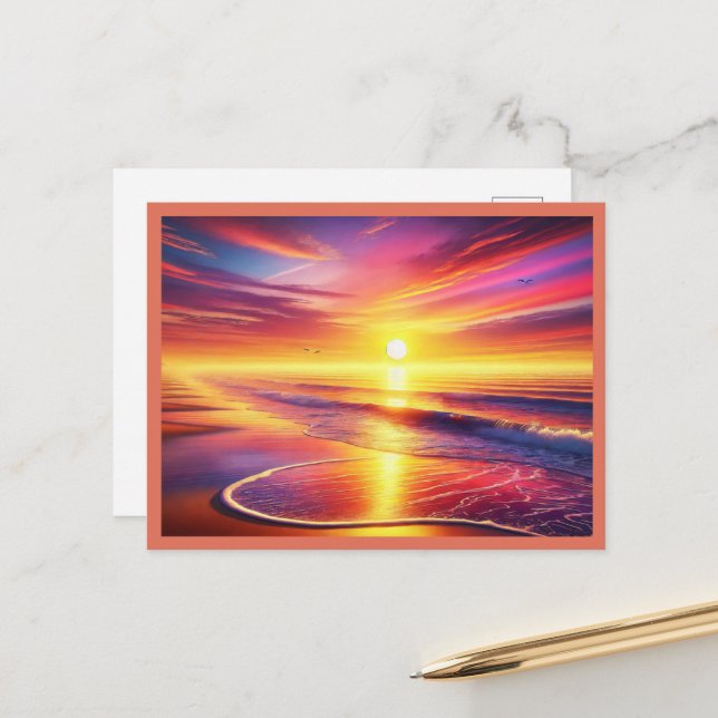 Ocean Glow Postcard Postkarte (Vorderseite/Rückseite Beispiel)
