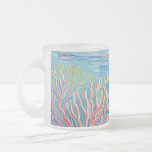 Ocean Golden Coral Reef Mattglastasse