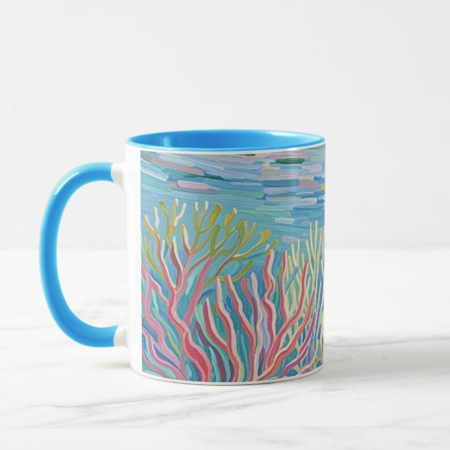 Ocean Golden Coral Reef Tasse (Links)