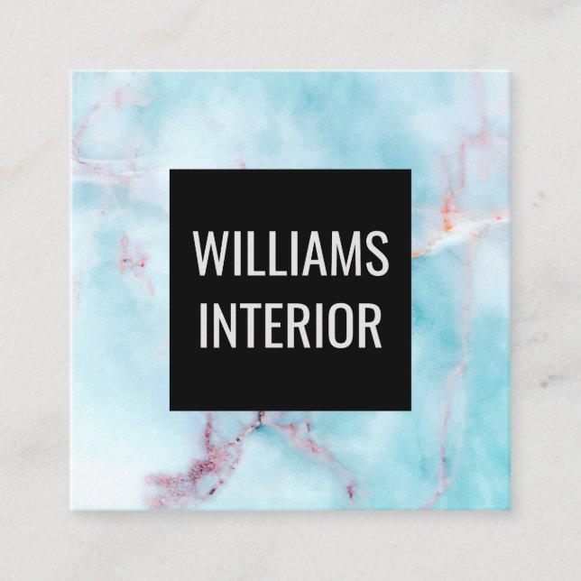 Ocean Granite Quadratische Visitenkarte (Vorderseite)