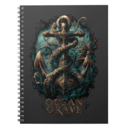 Ocean Grave Kraken Anchor Dark Fantasy Notizblock