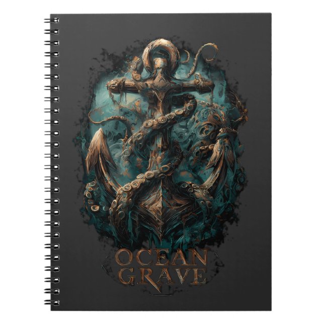 Ocean Grave Kraken Anchor Dark Fantasy  Notizblock (Vorderseite)