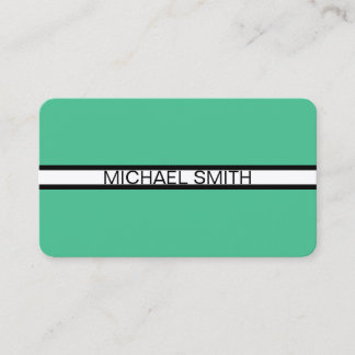 Ocean Green Beruflich White Black Modern Visitenkarte