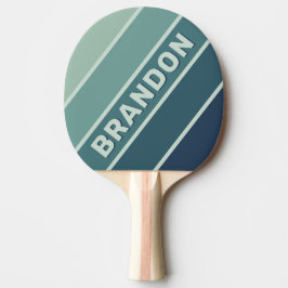 Ocean Green Nostalgic fett Streifen mit Namen Tischtennis Schläger