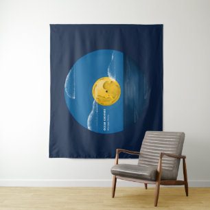 Ocean Grooves Vinyl Ocean Night Art Wandteppich