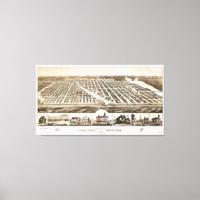 Ocean Grove & Asbury Park, New Jersey (1881) Leinwanddruck (Vorderseite)