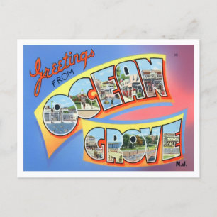 Ocean Grove, New Jersey Big Letters Postcard Postkarte