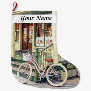 Ocean Grove NJ - Fahrrad vor Eisdiele Großer Weihnachtsstrumpf