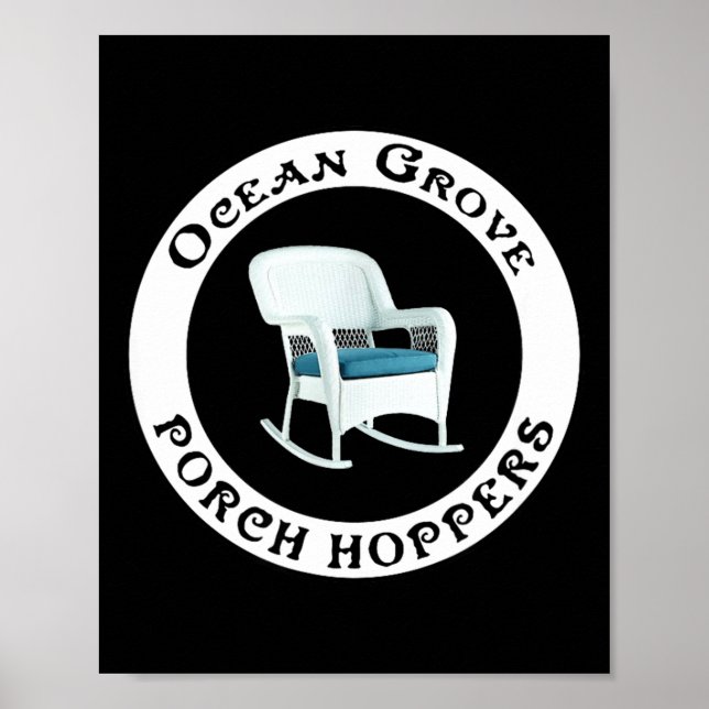 Ocean Grove Nj Rch Hopper Summer Beach Gift Men Wo Poster (Vorne)