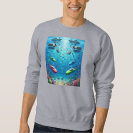Ocean Guardians: AI Ships and Submarines Protectin Sweatshirt